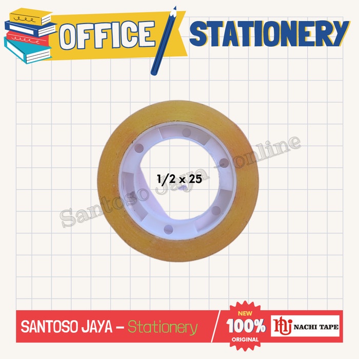 

Isolasi Selotip - Stationery Tape NACHI 12mm x 25 - 1/2 inch