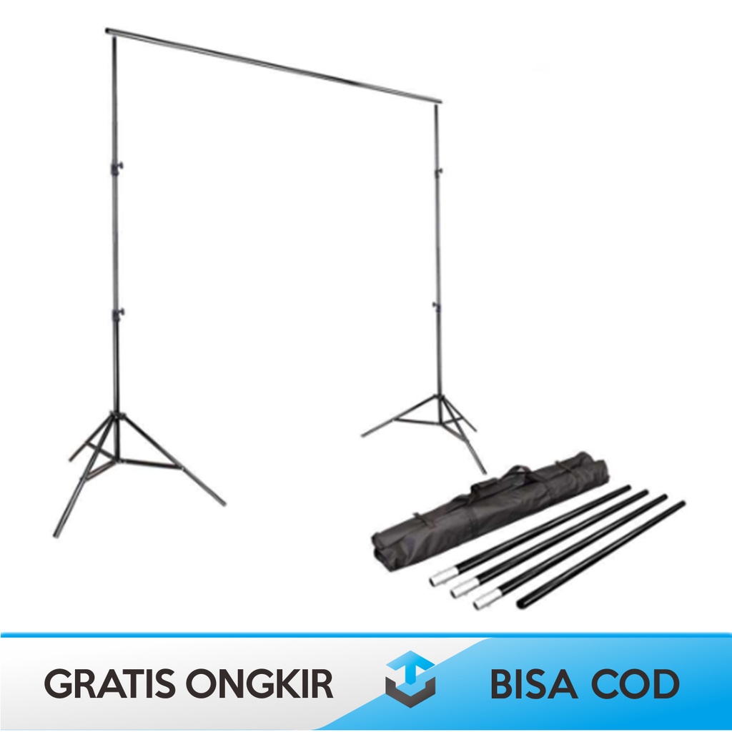 TIANG BACKDROP DEKORASI FOTO LAMARAN BESI ORI TAFFSTUDIO 2M X 3M MURAH