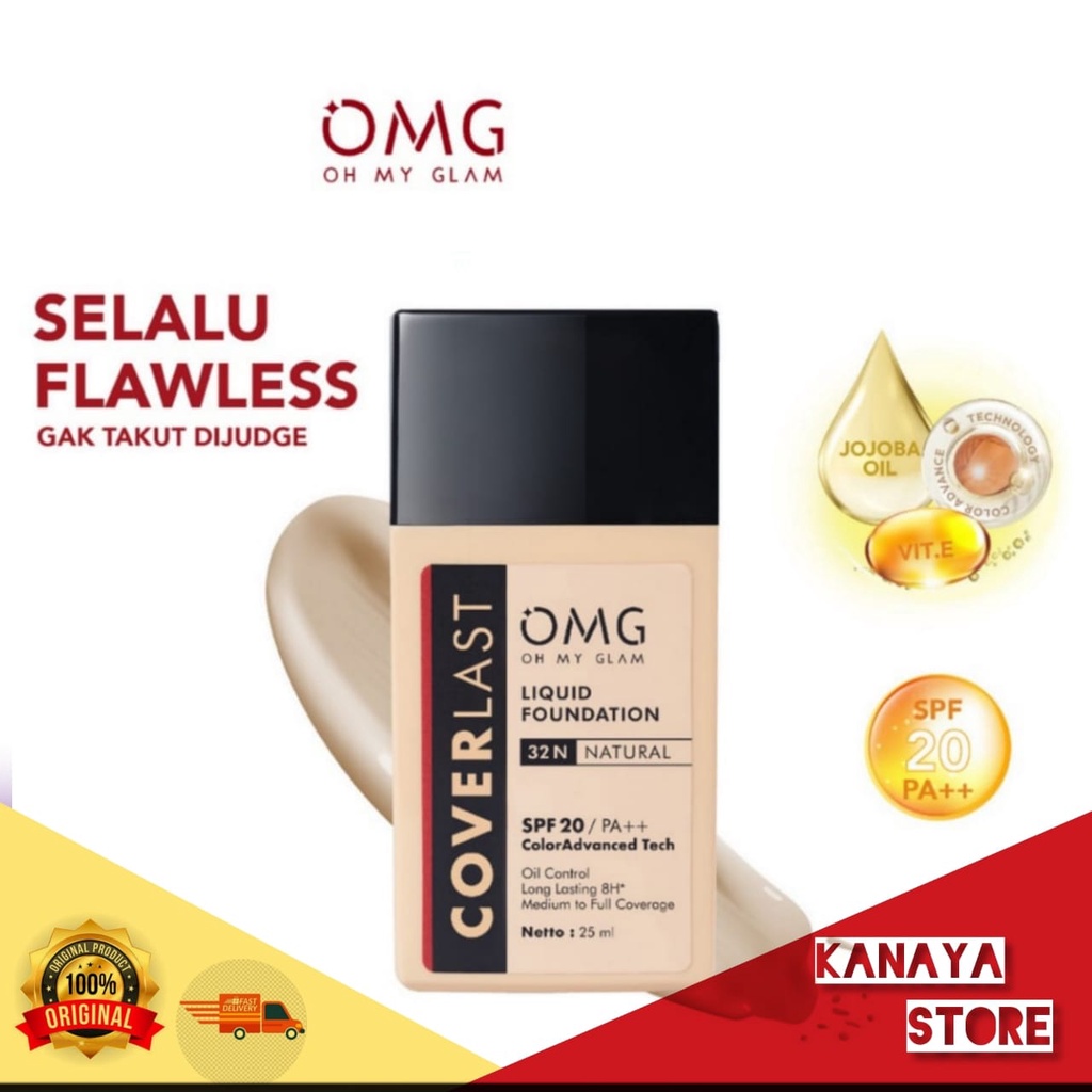 OMG Oh My Glam Coverlast Liquid Foundation - Alas Bedak