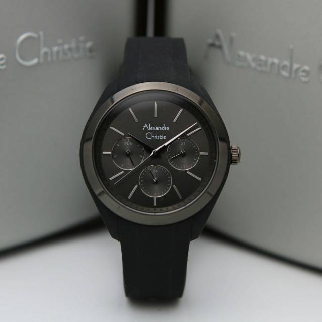JAM TANGAN WANITA ALEXANDRE CHRISTIE AC 2833 FULL BLACK ORIGINAL GARANSI RESMI 1TAHUN