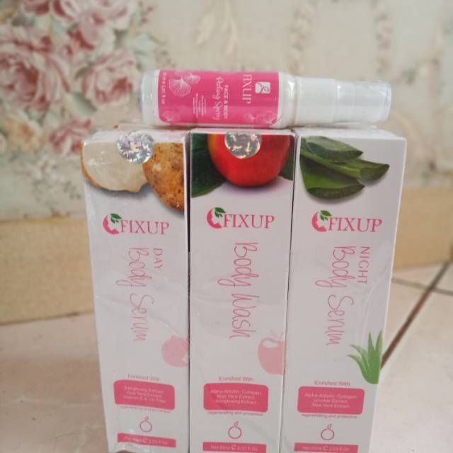 [COD] 1 paket NEW FIXUP BODY SERUM BODY LOTION WHITENING