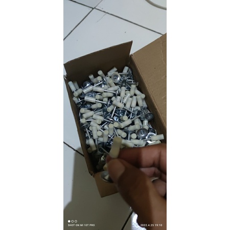 PROMO!! 200 Pcs Isi Ulang Paku Beton Stampset Paku Washer Besar Ring 200 pcs Paku REFIL RAMSET T-REX