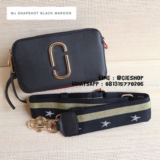 MJ Snapshot Black Maroon