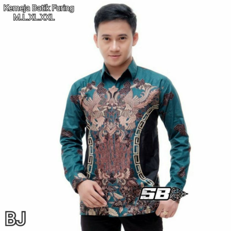 KEMEJA BATIK KATUN LAPIS FURING HALUS SERAGAM BALI FASHION PRIA KERJA KANTOR CLASIK FORMALM L XL XXL