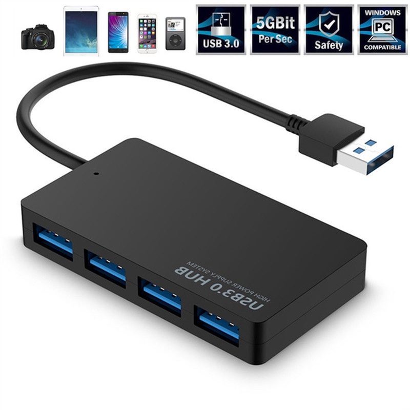 Hub Splitter 4 Port Usb 3.0 Kecepatan Tinggi