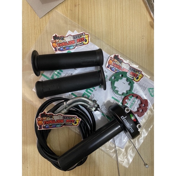 Gas spontan Domino 2 kabel bulu crf KLX Vario Nmax Scoopy Beat New Ninja 250 fi Ninja Domino italy
