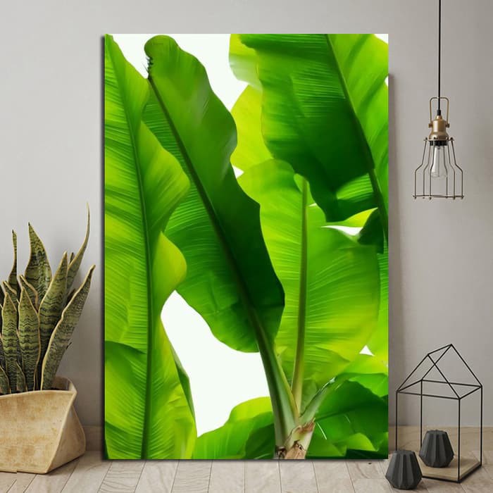 Fasahaya Hiasan  Dinding  Poster Kayu  Leaf Dekorasi Rumah 