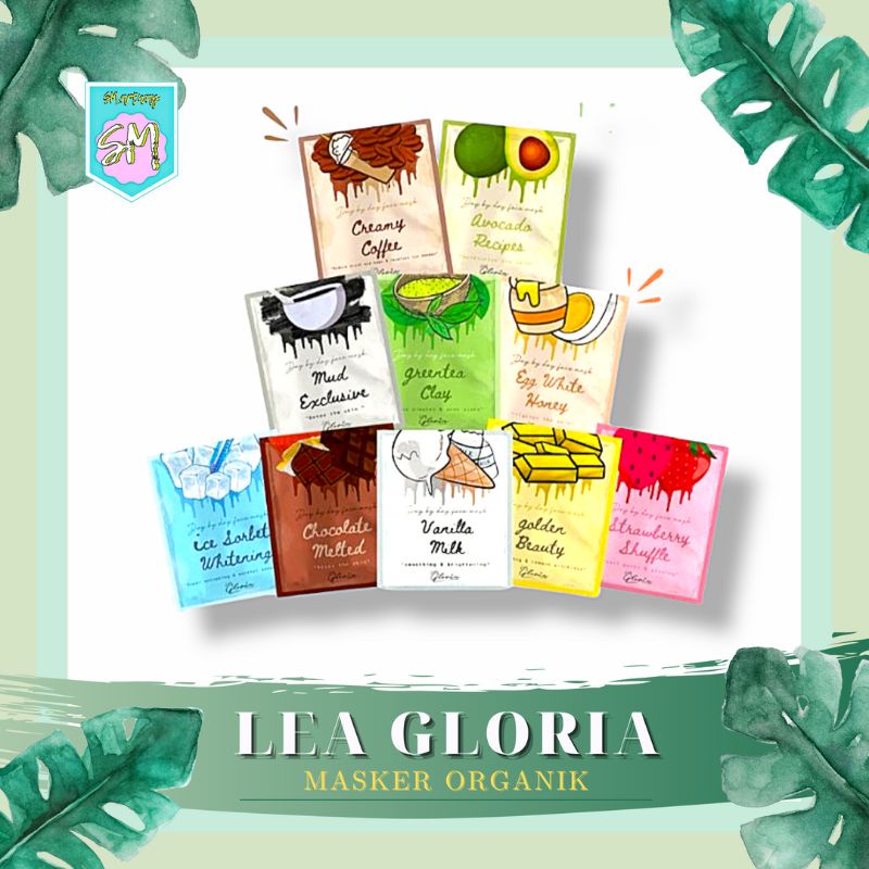 [ BPOM ] LEA GLORIA Masker Organik Bubuk 10GR Travel Size 10 GR 10GR Face Mask Organic