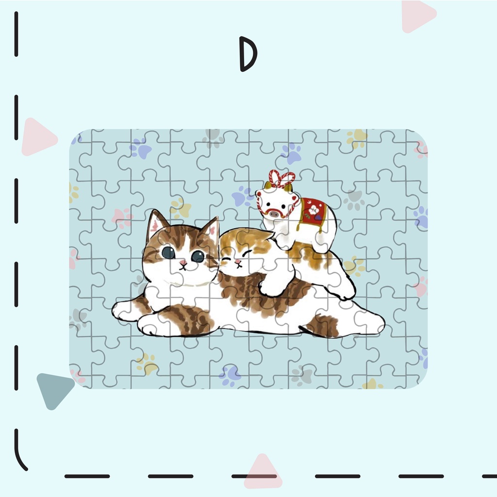 READY STOK Mainan Puzzle Dekorasi Motif Aneka Kucing Lucu