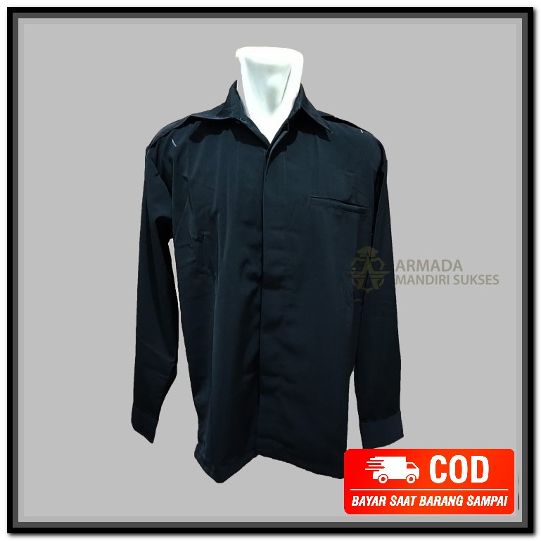 Hem Lengan Pendek Pria Dewasa Katun Cap Pria Dewasa Formal Kasual IR821 Seragam Safari Paspampres