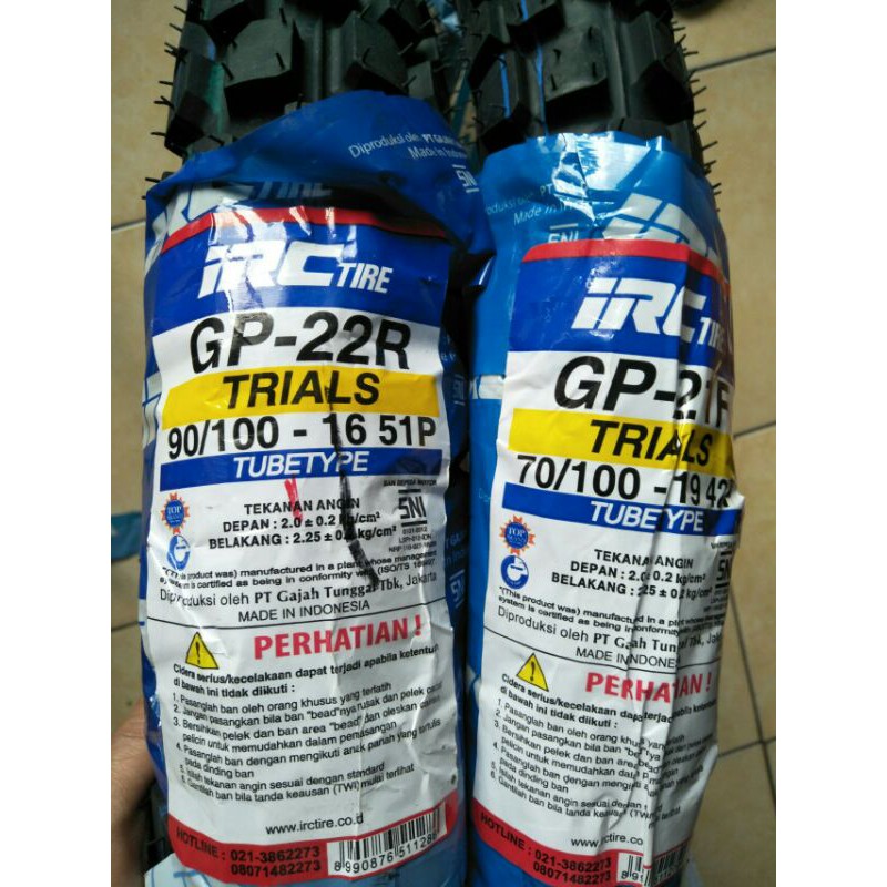 ban cross/trail velg ring 16 dan 19 standar klx150 irc