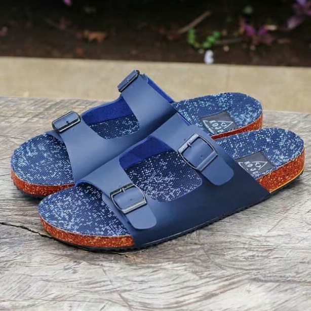 MOLK|Sandal Pria Casual Santai Kulit Syintetis Original Distro MoDEL Ban2 Terbaru Bahan Kanvas