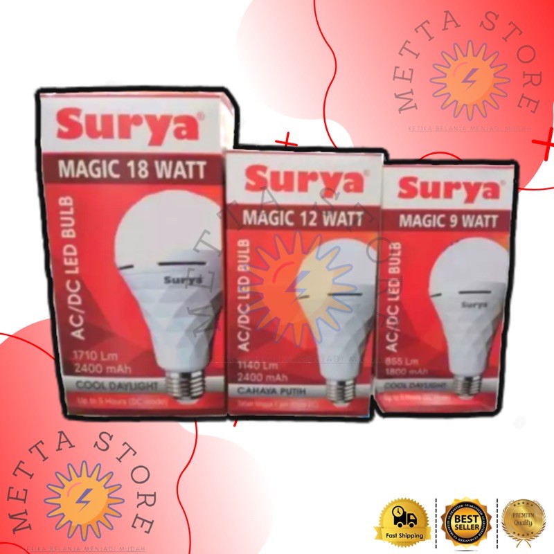 Lampu Emergency Surya Magic 9 Watt/ 12 Watt/ 18 Watt