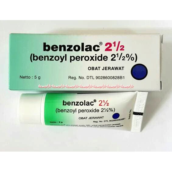 Benzolac 2 5 Gel Obat Anti Jerawat 5gr Benzoyl Peroxide Acne Shopee Indonesia