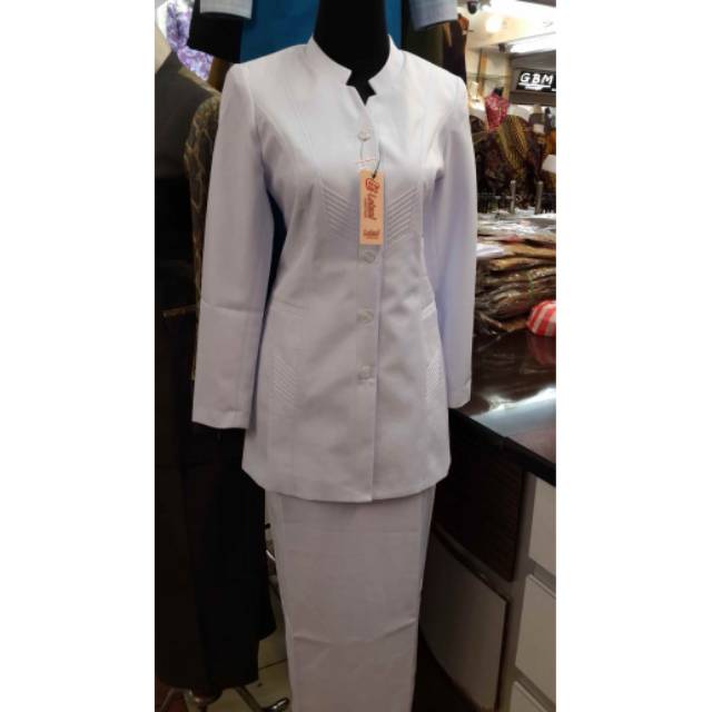 Stelan blazer pns/perawat/bidan putih