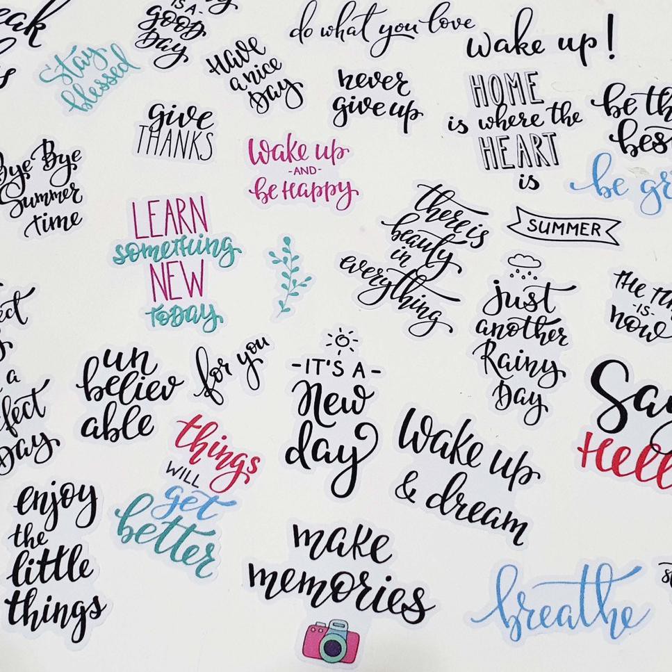 

Jn6CodeStiker Motif QUOTES motif kawaii tulisan untuk Scrapbook / Jurnal / Diary /HP / LAPTOP st2(re