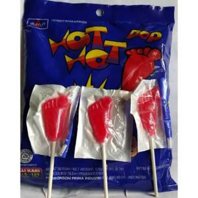 

PERMEN KAKI HOT HOT POP 1 PACK ISI 25 JAJANAN JADUL PERMEN JADOEL