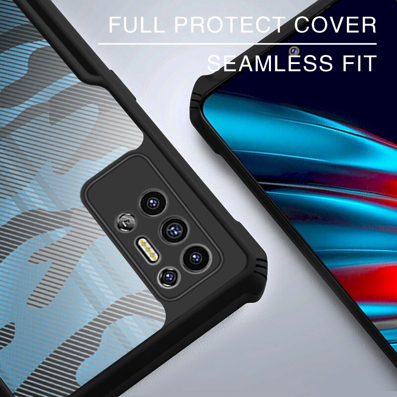 Case TECNO POVA 2 Armor Fusion Transparent Casing Free Skin Carbon 3D