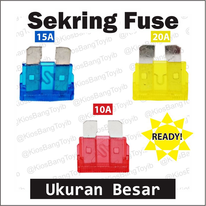 Sekring Tancap/Fuse Tancap Motor Mobil Besar Kecil 5A 7,5A 10A 15A 20A  Serbaguna