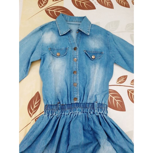 PRELOVED GAMIS DENIM gamis panjang gamis muslim baju wanita