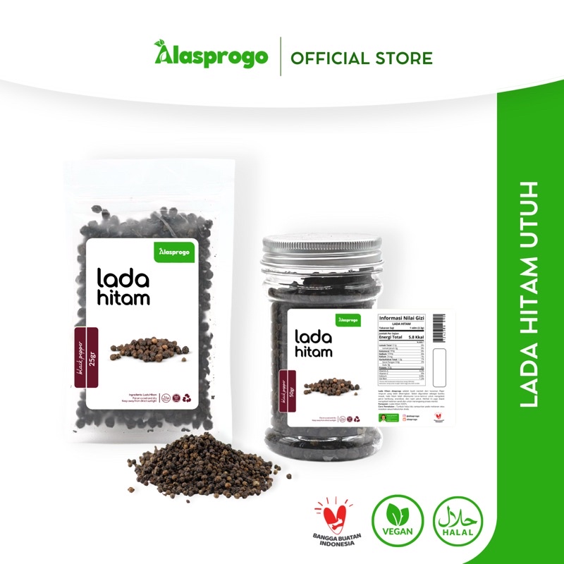 

Alasprogo Lada Hitam Utuh / Whole Black Pepper