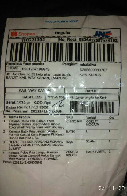 Kemeja Batik Pria Lengan Pendek Formal Casual Kerja Reguler Fit Kantor Bahan Katun  M L Xl