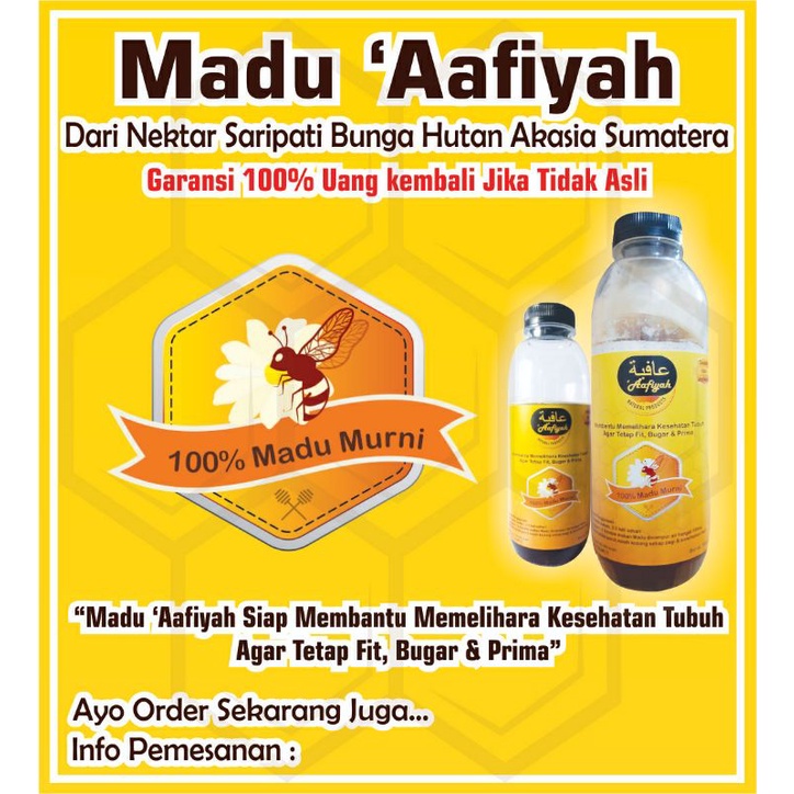 

Madu ' Aafiyah, Madu Murni Garansi 100% uang kembali