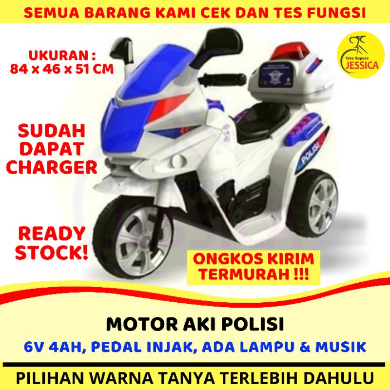 Jual Mainan Anak Motor Aki Yotta Tornado Polisi Murah - Motor Aki