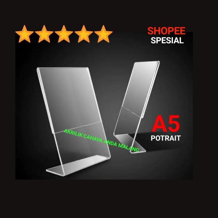 

Pr0duk.teruji Tempat brosur / tent holder / tent card akrilik display ukuran A5 Etlase|C9L7