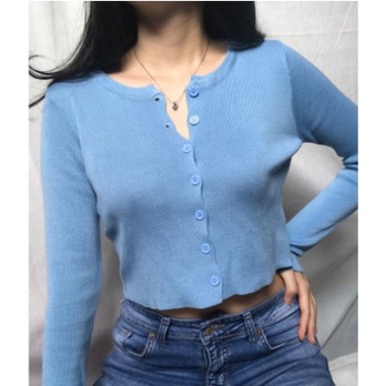 Bailey Cardi Rajut Crop Top Angel Shirt Cropped