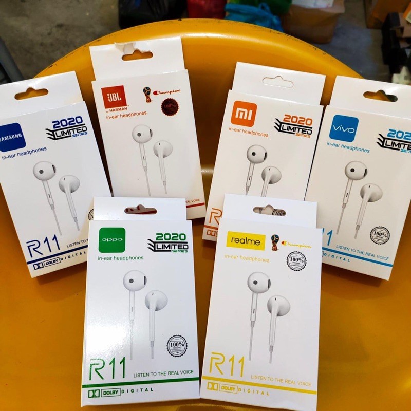 PROMO HANDSFREE R11 OPPO NEW EURO PACK ORIGINAL EARPHONE HIGH QUALITY