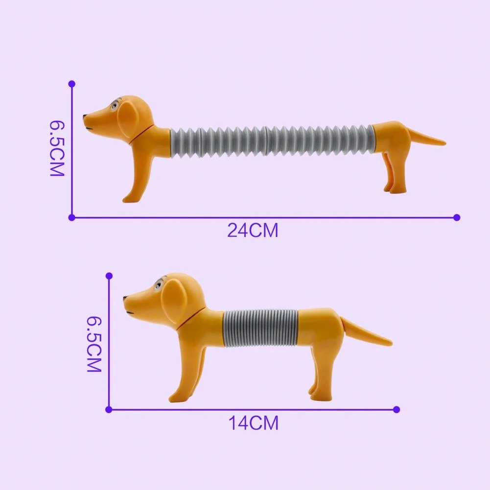 Mainan Dekompresi Bentuk Anjing Bahan Plastik Warna Acak Untuk Dekorasi Kamar Anak / Dewasa