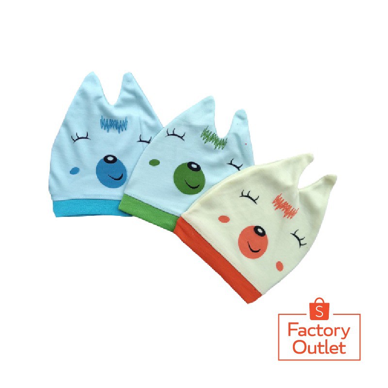 Orikids store 3pcs Topi Bayi Newborn 0 3 Bulan Lucu