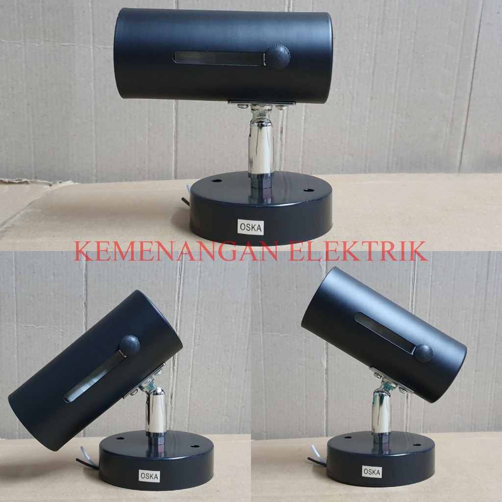 OSKA FITTING LAMPU SOROT E27 5CM / FITING SPOTLIGHT ADJUSTABLE / KAP SOROT 5 CM DEKORASI PAMERAN