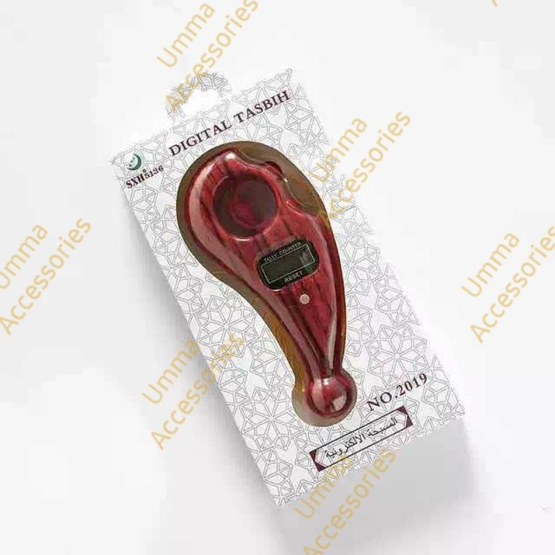 SXH5136 Tasbih Digital KAYU / Hand counter KAYU/ Tasbih manik