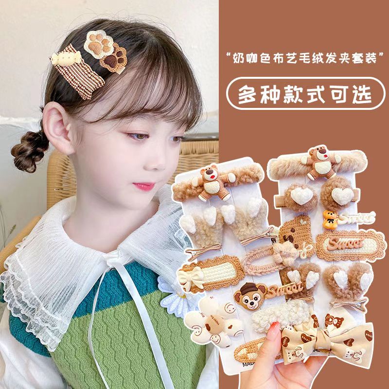 （Hallo Girl) F75 1Papan 10 Pcs Jepit Rambut Karakter Klip Jepitan Anak Gaya Korea Fashion Hair Clip