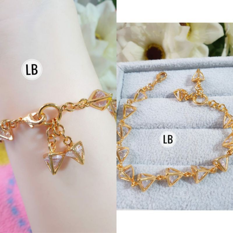 Gelang Tangan Xuping Kristal Segitiga Berwarna N09032001