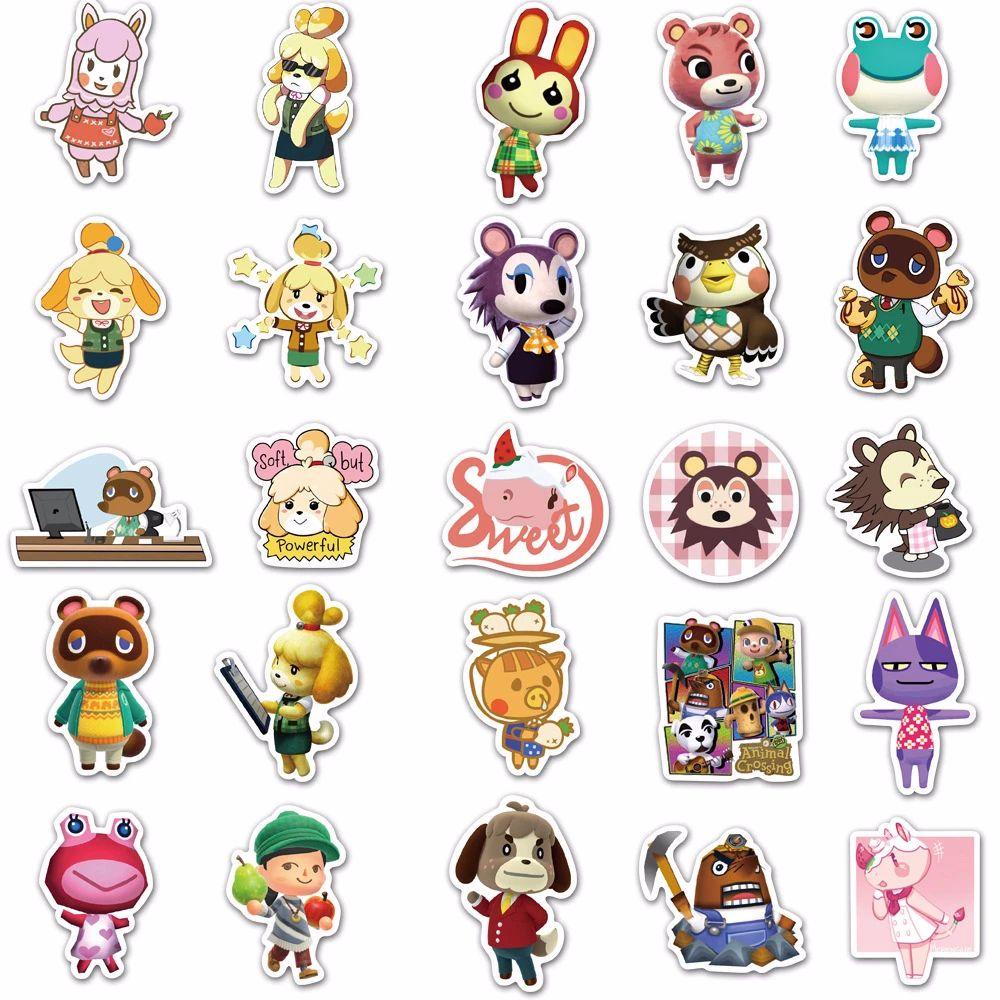 Lanfy Stiker Animal Crossing Lucu Kulkas Laptop Alat Tulis Stiker Koper Stiker Hias Kartun Sticker