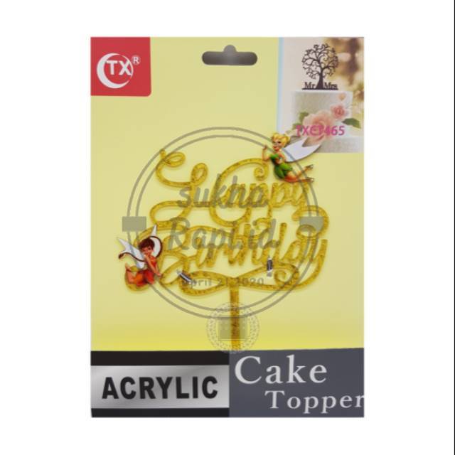 (SKR) Cake Topper Happy Birthday Tinkerbell Topper Kue