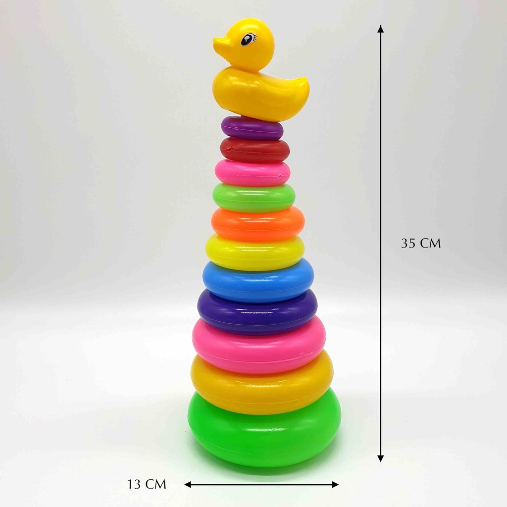 mainan edukasi anak Ring Donat stacking duck 11 susun 429