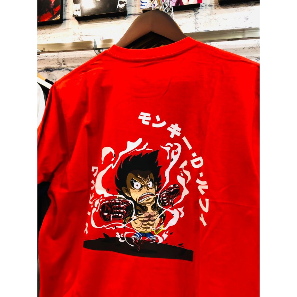 Kaos Luffy Gear 4th Chibi Red Anime Manga One Piece