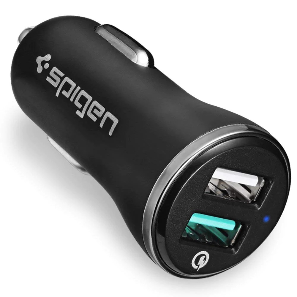 

Car Charger Spigen F27QC Fast Charger Mobil Quick Charge 3.0