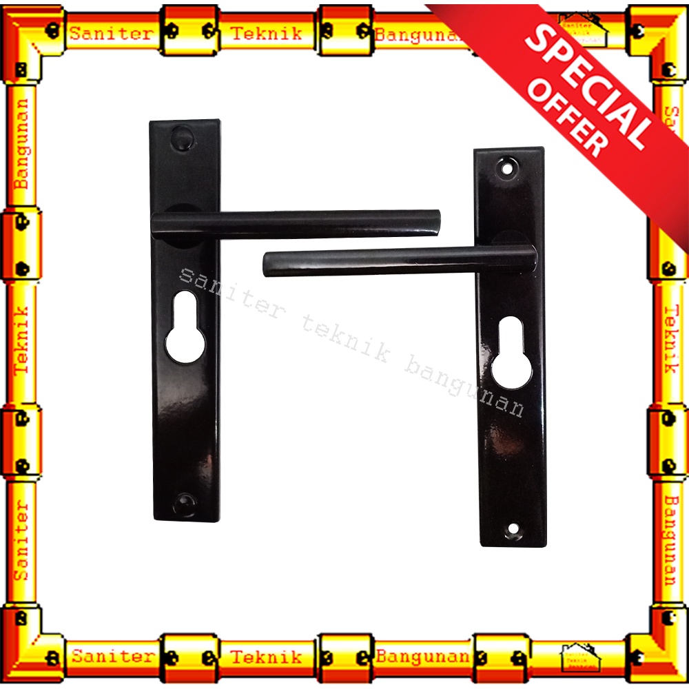 Kunci Pintu Set Kawat Nyamuk Soligen Tralis Alumunium D1-012 Handle Pintu