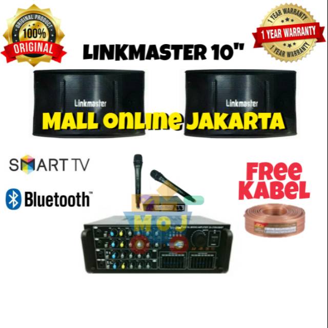 Paket karaoke linkmaster 10 inch bluetooth weston sa3700 sound system