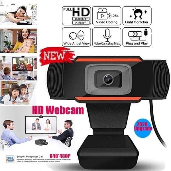 Webcam M-TECH WB-300 HD With Microphone - PC Camera Live 480p WebCam