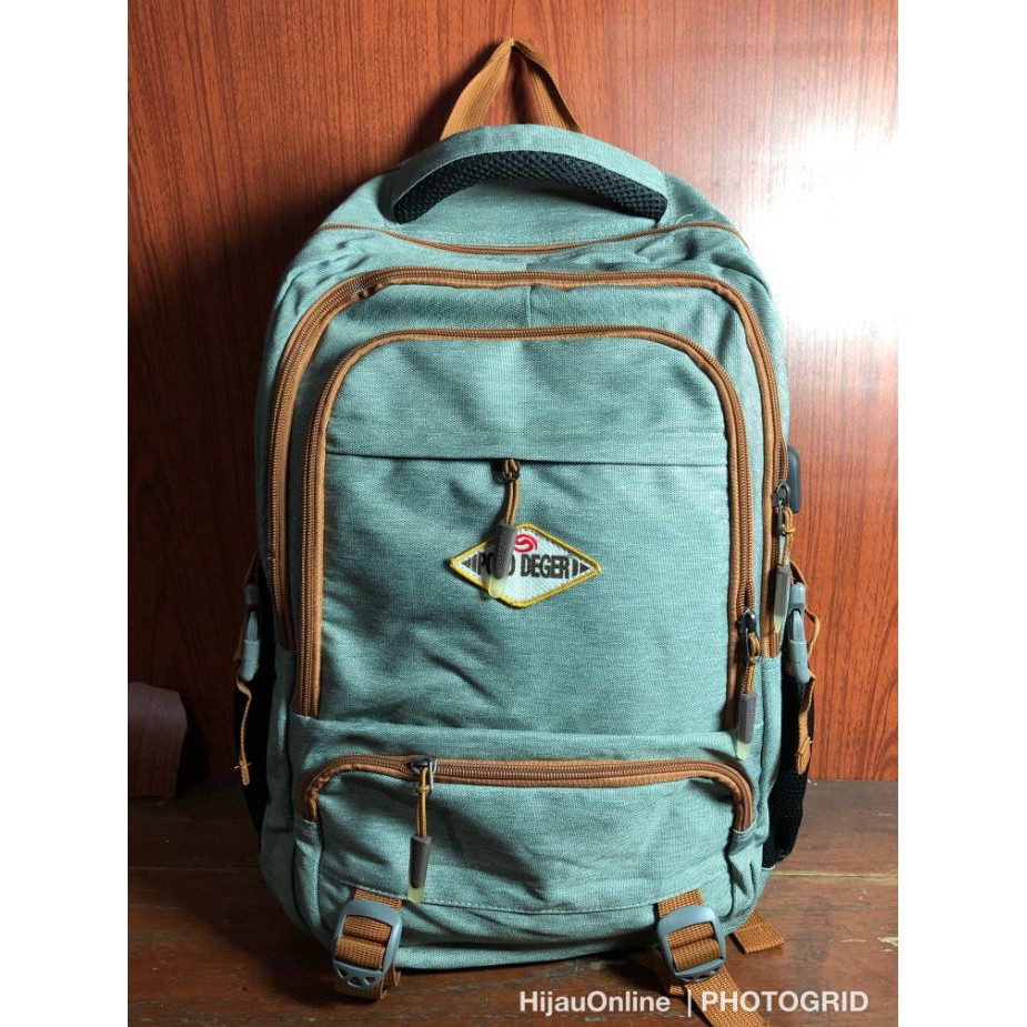 Polo Deger - 586460 - Tas Ransel Backpack Laptop USB Pria Laki-laki