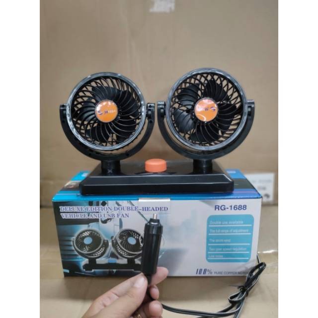 Kipas Angin Mobil Double Fan