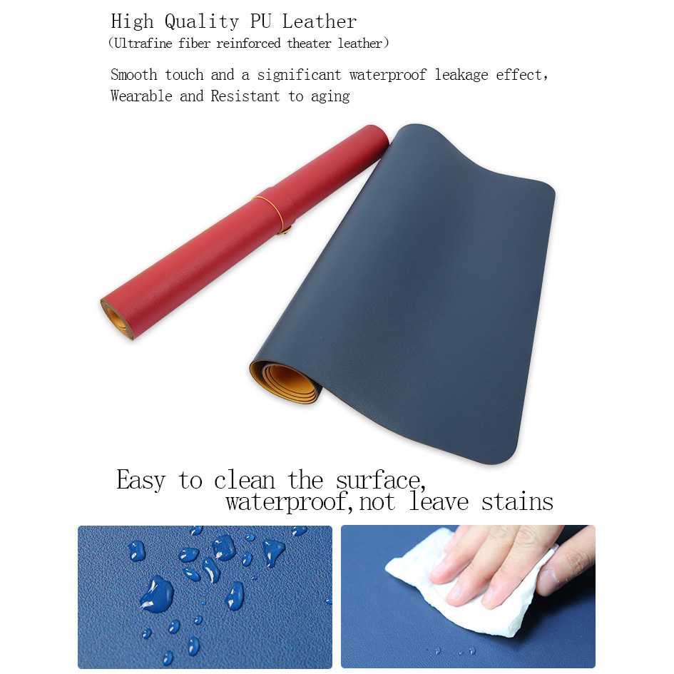 Mouse Pad XL Desk Mat Kantor Bahan Kulit