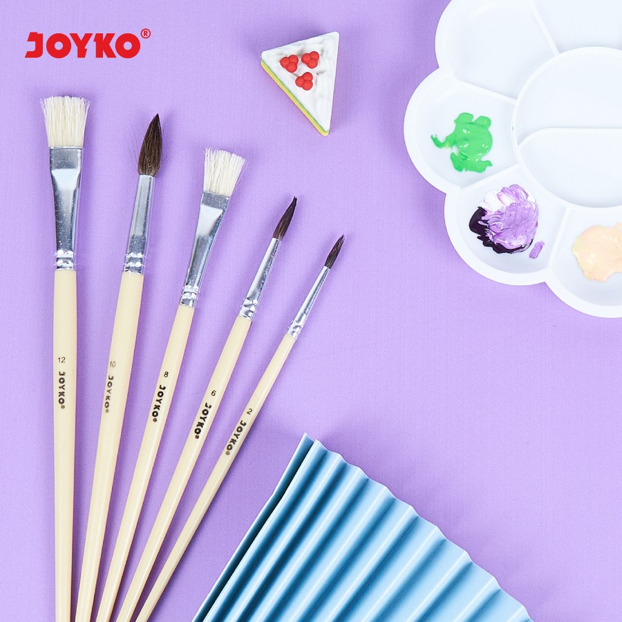 

Brush Kuas Lukis/ Brush Kuas Joyko/ Cat Air Lukis Acrylic/ Brush Kuas Joyko Br-16 Set 5 / Joyko Brush Kuas Lukis