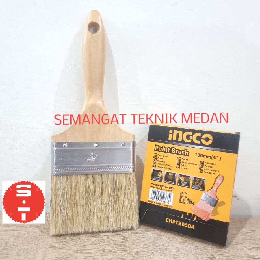 

4" KUAS CAT TEMBOK MINYAK PAINT BRUSH INDUSTRIAL 4 " INGCO CHPTB0504